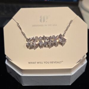 BompParty Elegant Silver Necklace with CZ Stones